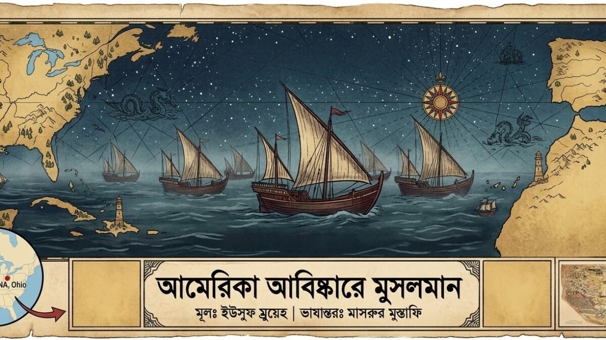 আমেরিকা আবিষ্কার প্রসঙ্গে প্রবন্ধে ব্যবহৃত আল মাসুদির আঁকা মানচিত্র